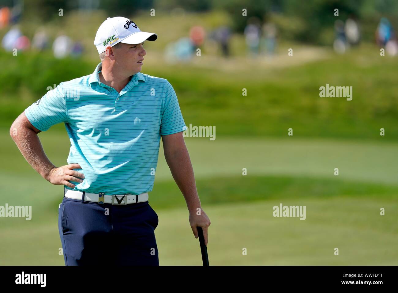 Badhoevedorp, Paesi Bassi 15 Settembre, 2019. 15-09-2019 GOLF: KLM OPEN: BADHOEVEDORP Callum Shinkwin ENG durante l'apertura di KLM del 15 settembre 2019 nel villaggio di Badhoevedorp, Paesi Bassi. Credito: Sander Chamid/SCS/AFLO/Alamy Live News Foto Stock