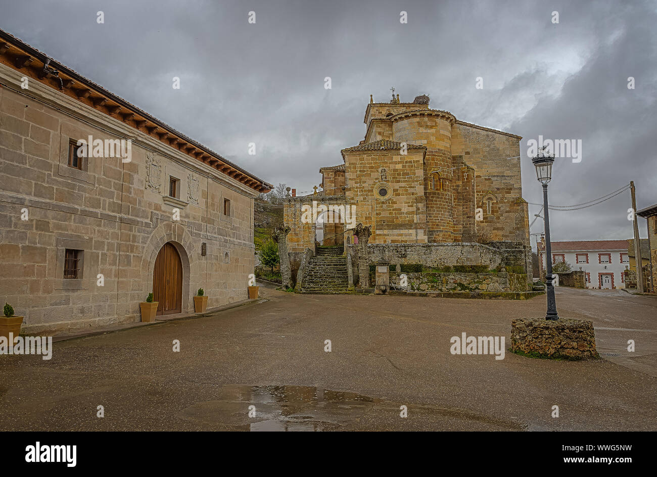 Spagna. La chiesa di Nostra Signora dell'Assunzione in Barrio de Santa María. Palencia Foto Stock