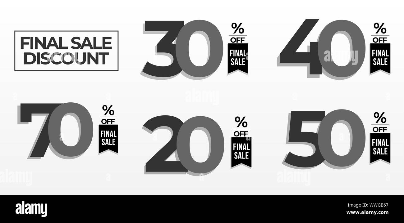 Bianco e nero elemento bundle vendita design banner, titolo opuscolo o poster, sulla stagione di Promozione Vendita, nuovo arrivo prodotto o servizio, più opzione discou Foto Stock