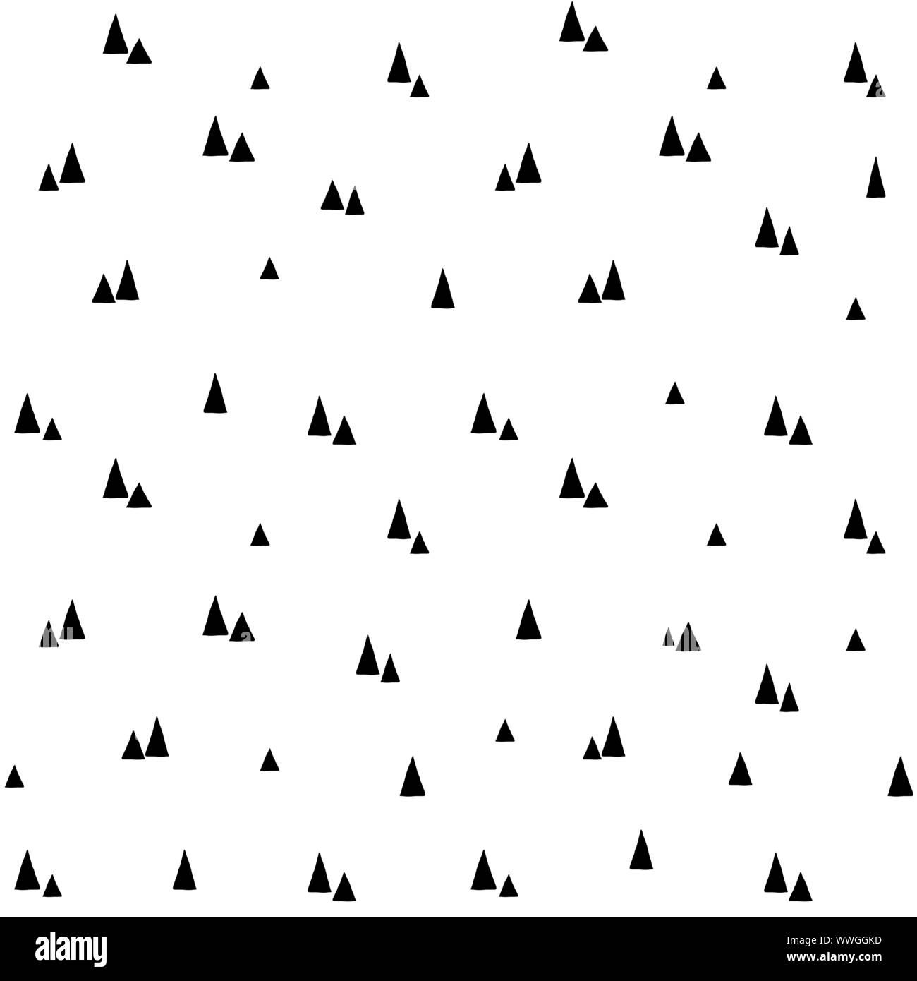 Scandinavian seamless pattern. Vettore sfondo minimalista con alberi di Natale Illustrazione Vettoriale