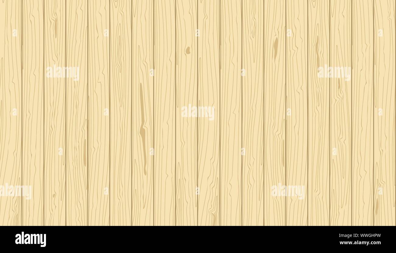 Luce verticale di legno tavole. Grano vettore textured background. Impiallacciatura di pino Illustrazione Vettoriale
