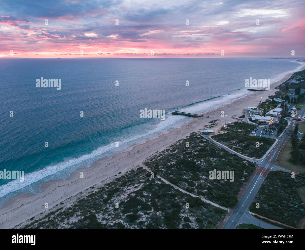 Fotografia aerea a City Beach, Perth Foto Stock