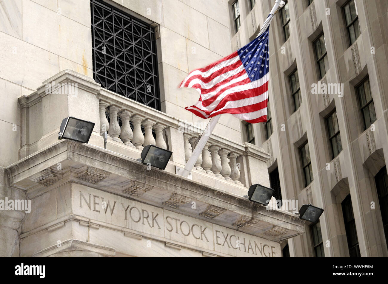 Tempesta a Wall Street, la Borsa di New York Foto Stock