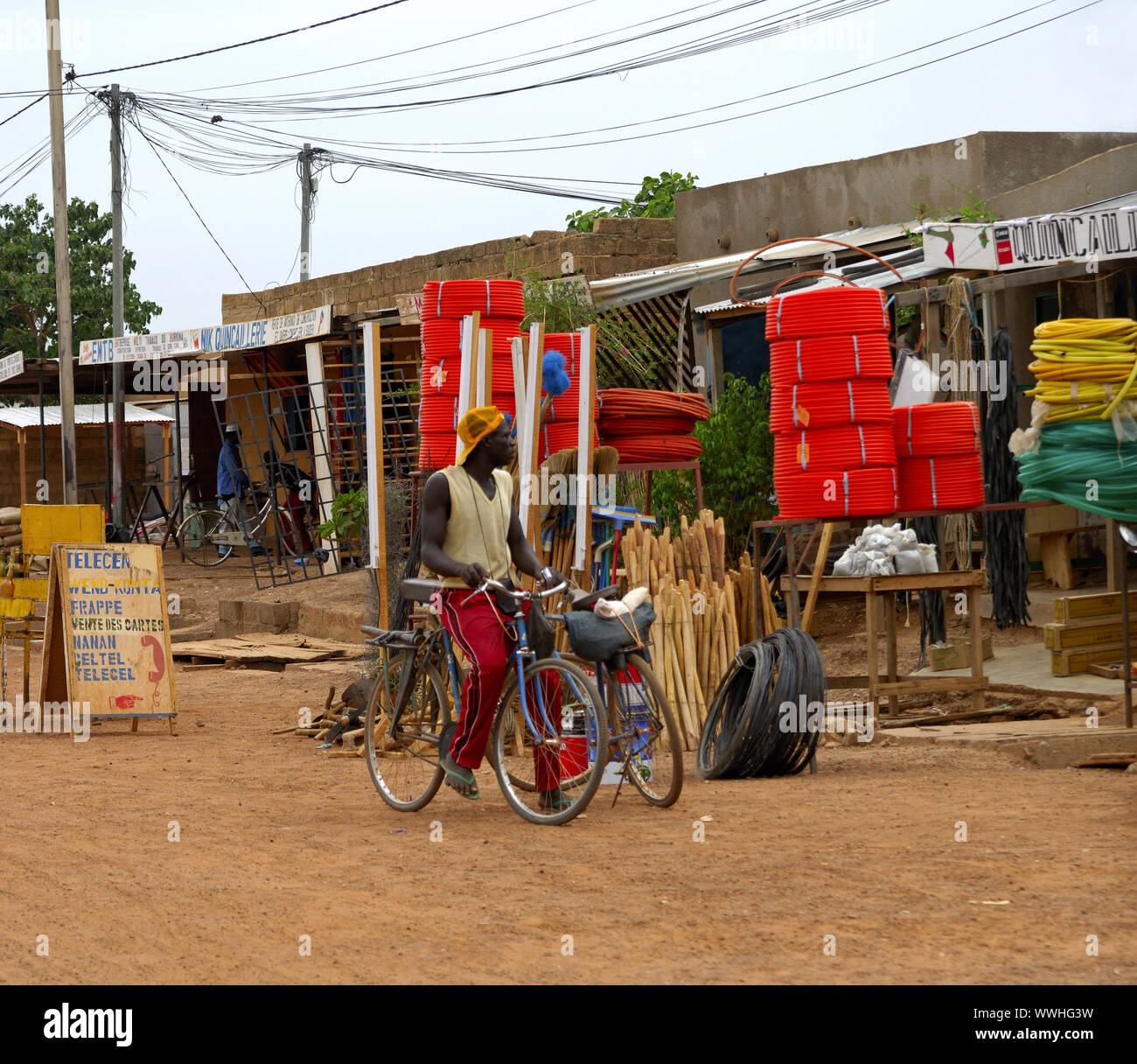 Commercio specializzato per materiali da costruzione a Ouagadougou Foto Stock