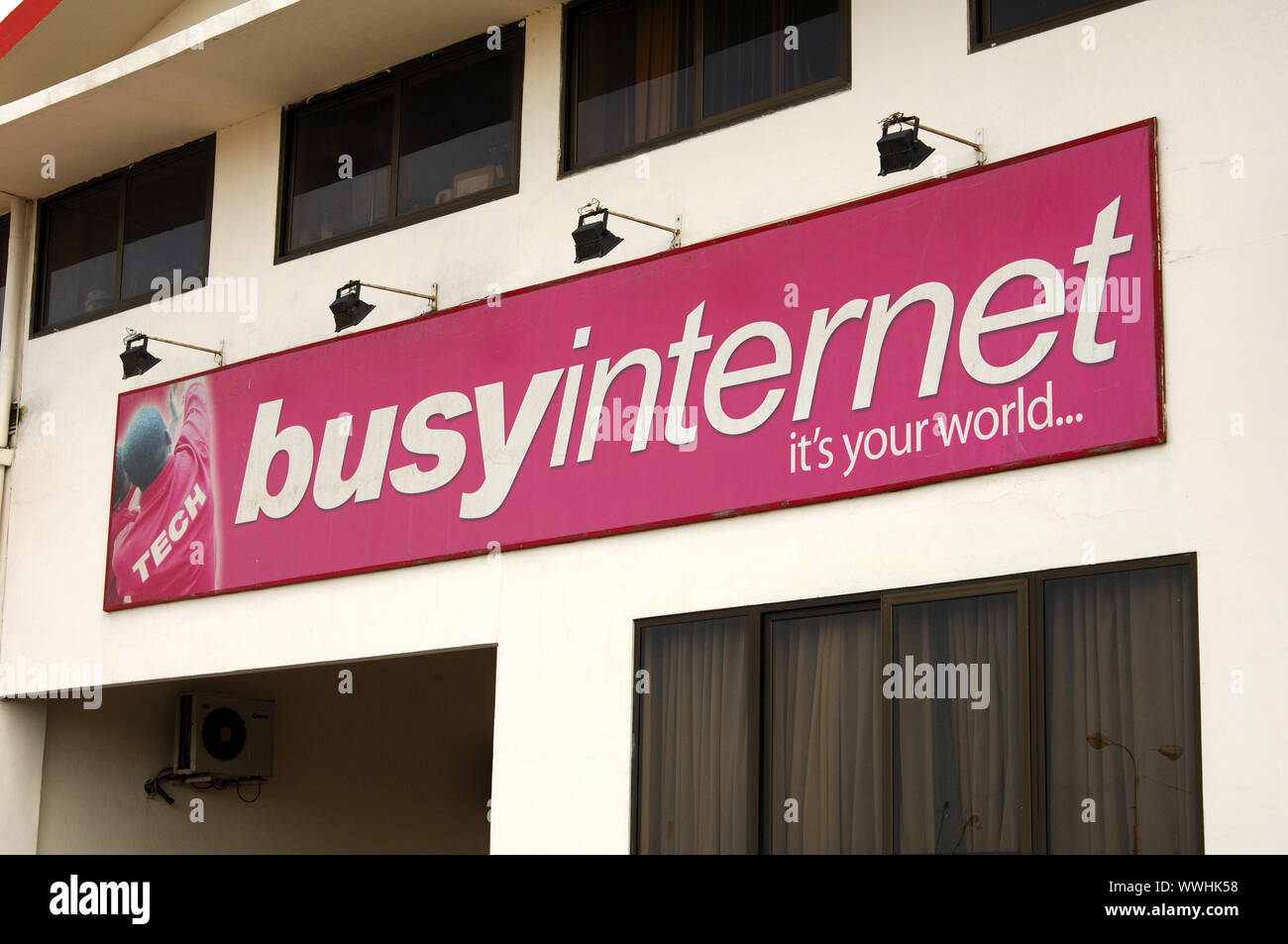 La sede centrale di BusyInternet Foto Stock