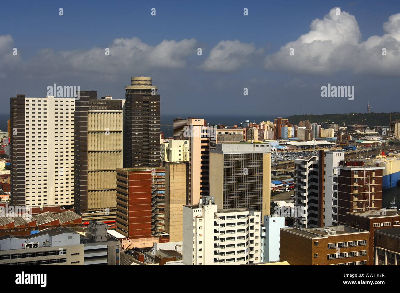 Mare di case Durban, Sud Africa Foto Stock