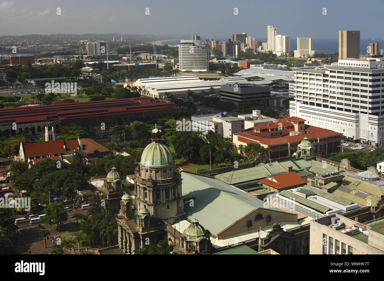 Vista su Durban, Sud Africa Foto Stock