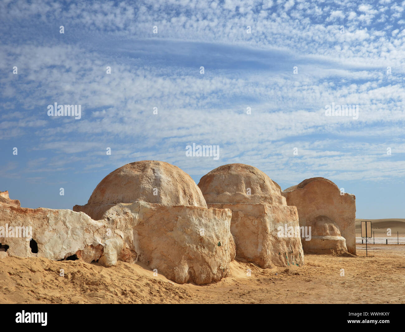 Mos Espa nel deserto africano Foto Stock