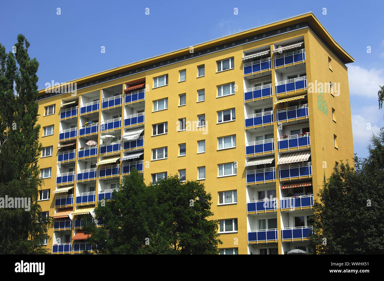 Case ristrutturate, Chemnitz, Germania Est Foto Stock