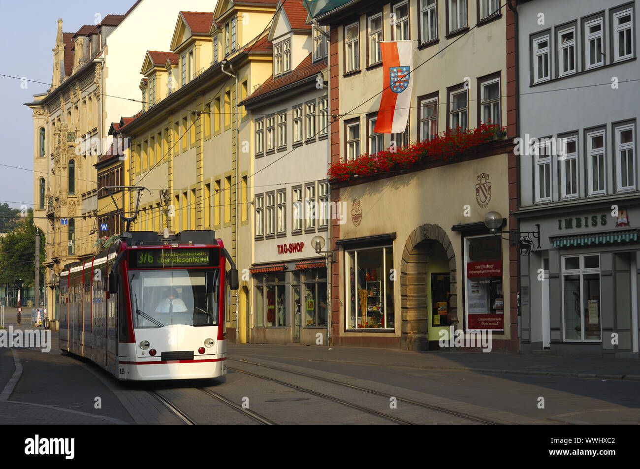 Il tram treno nella Marktstraße Foto Stock