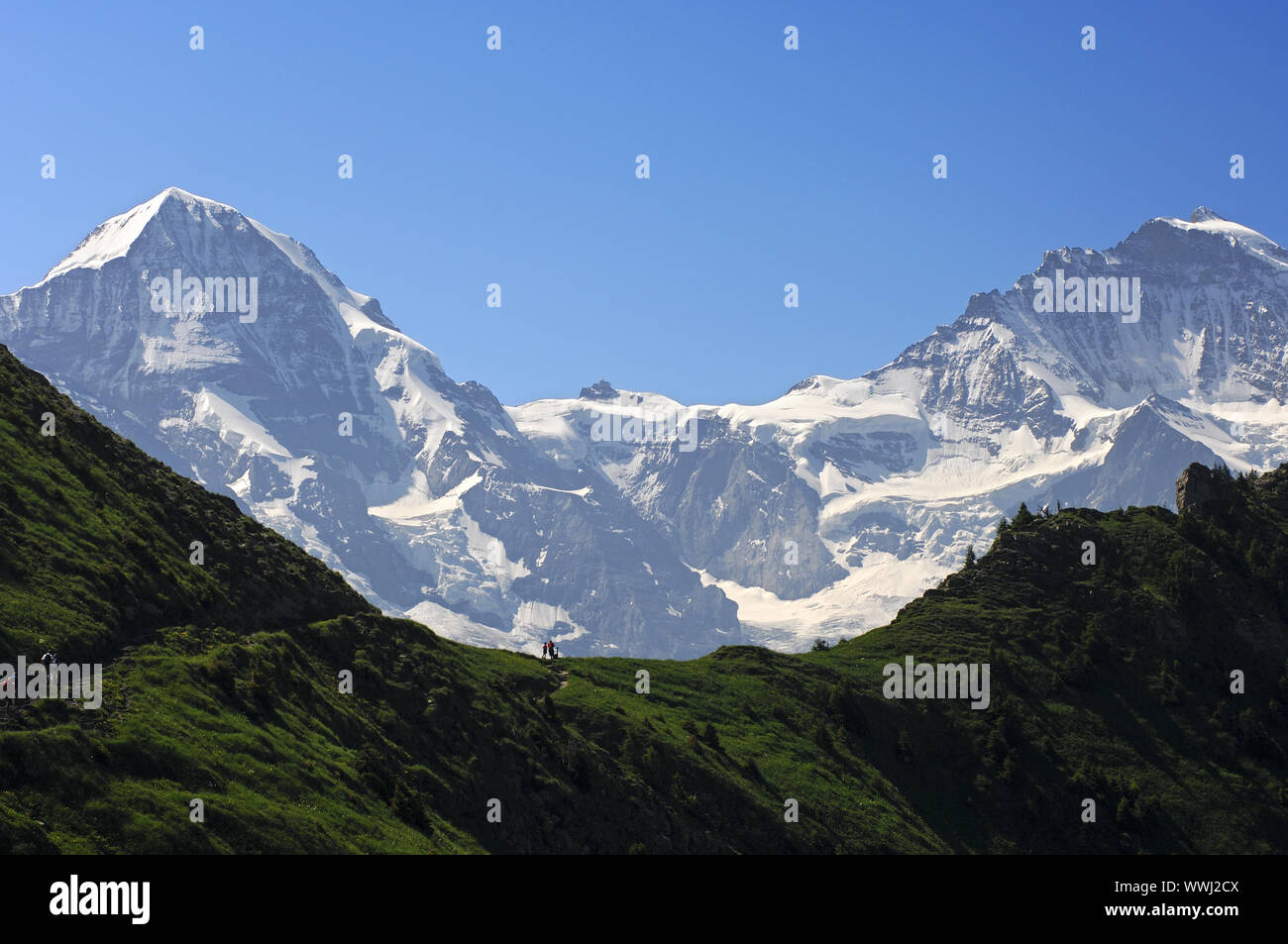 Vista del Jungfrau-Joch, Svizzera Foto Stock