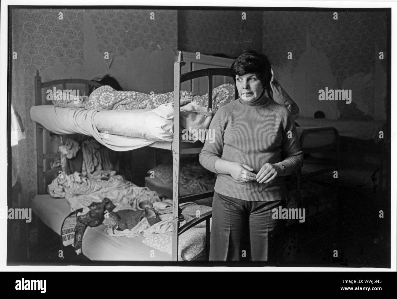 All'interno di Chiswick Womens aiuto dove Erin Pizzey ha aperto il primo al mondo casa sicuro per le donne e i bambini sfuggire la violenza domestica in anni settanta Foto Stock