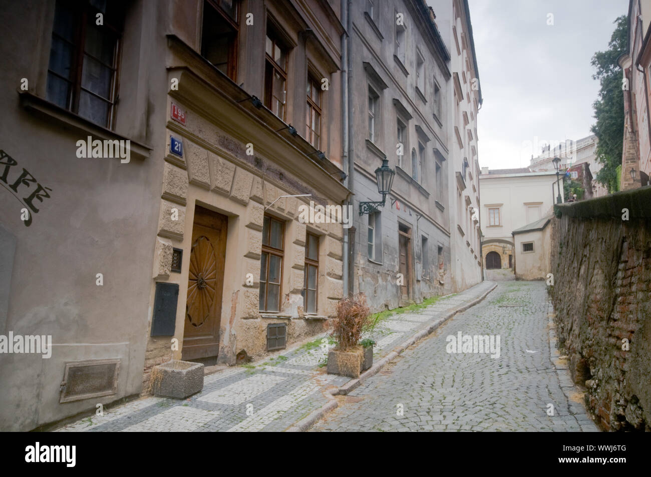 Praga. Architettura antica, affascinanti strade ed edifici Foto Stock