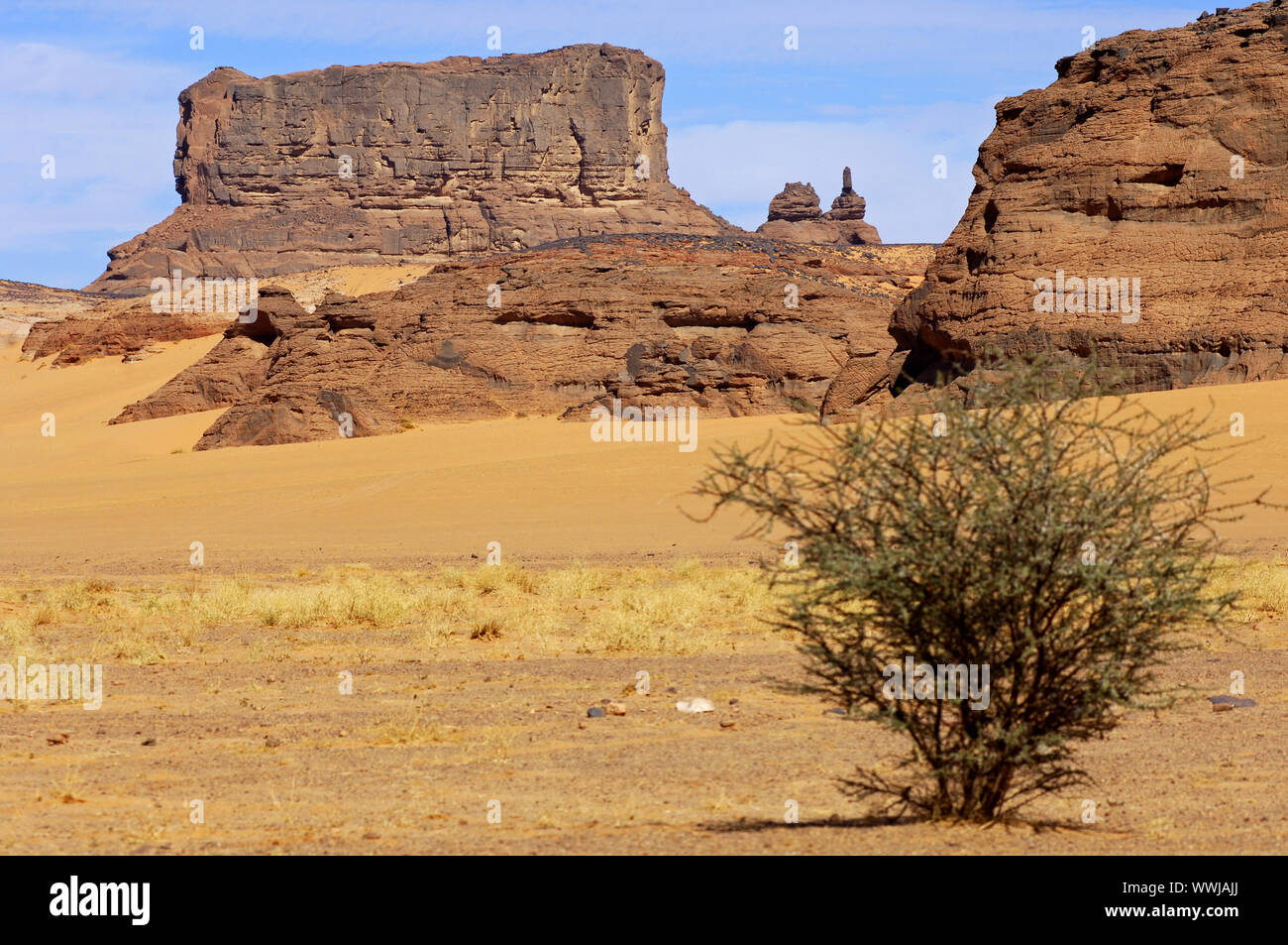 Forme di erosione nel deserto del Sahara, Foto Stock