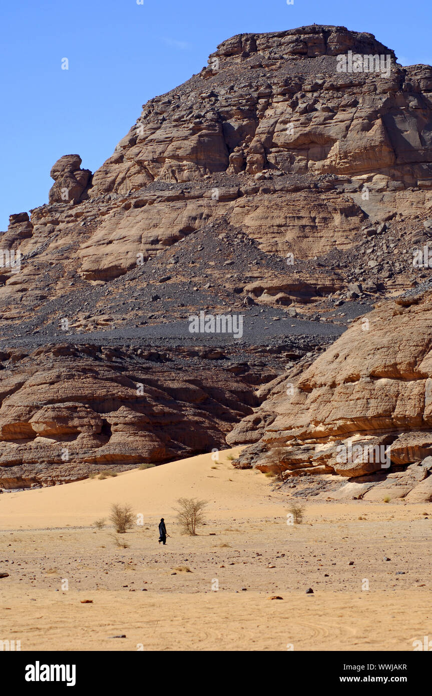In Akakus montagne, Libia Foto Stock