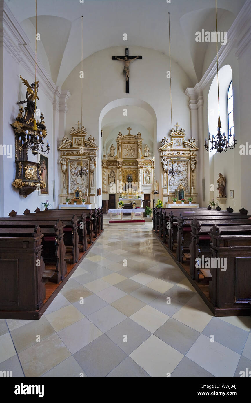 Altare della Chiesa Franziskaner di Eisenstadt, Burgenland, Austria, Europa Foto Stock