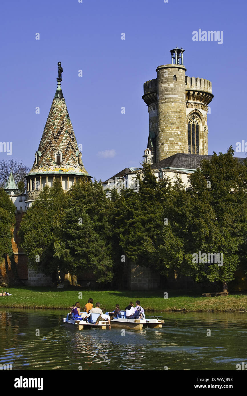 Franzensburg nel parco del castello di Laxenburg, Austria Inferiore, Austria, Europa Foto Stock