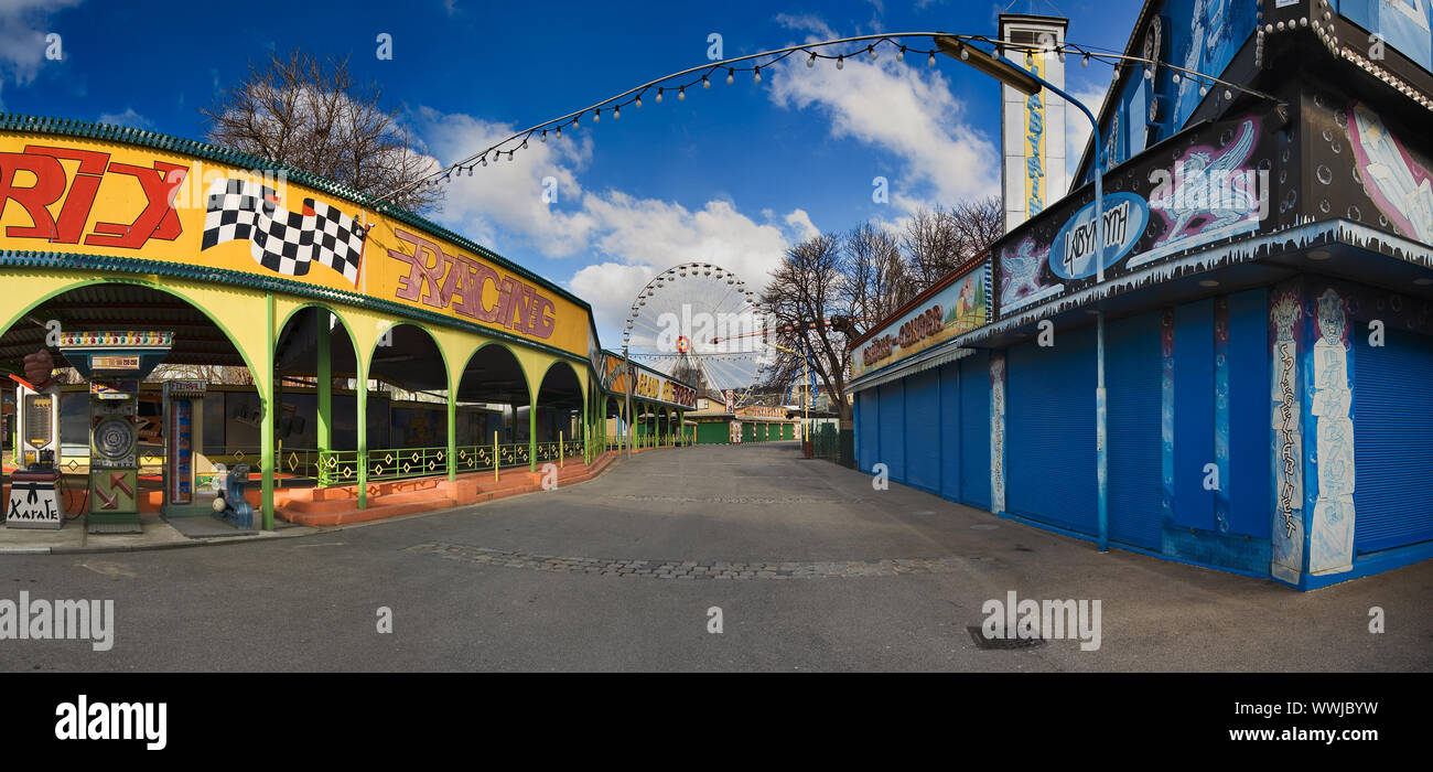 Prater (Wurstelprater) a Vienna, Austria, Europa Foto Stock