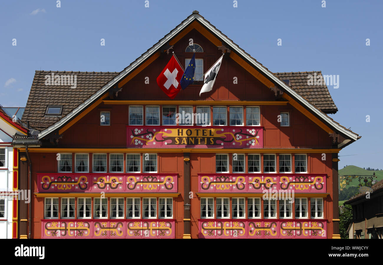 Romantik Hotel Säntis, Appenzell, Svizzera Foto Stock