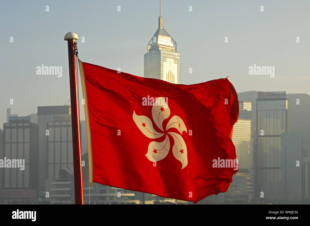 Bandiera di Hong Kong Foto Stock