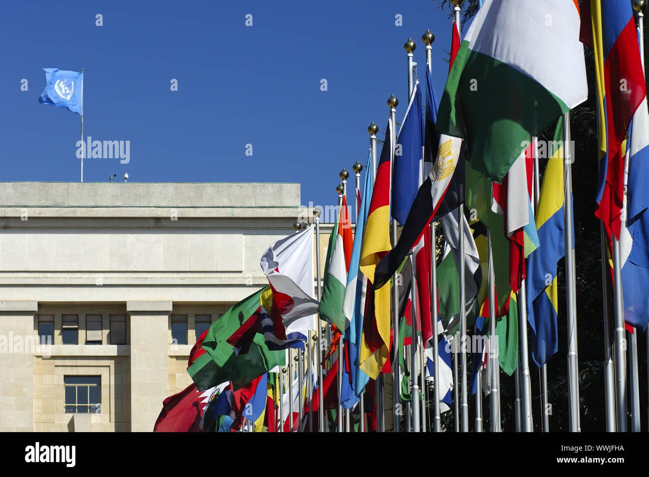 Palais des Nations, Ginevra, Svizzera Foto Stock