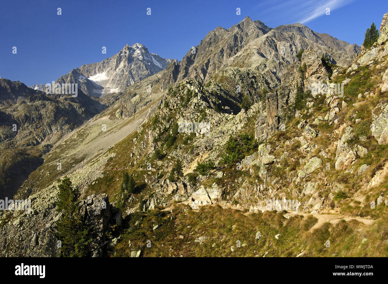 Peak Le Portelt, Champex-Lac, Vallese, Svizzera Foto Stock