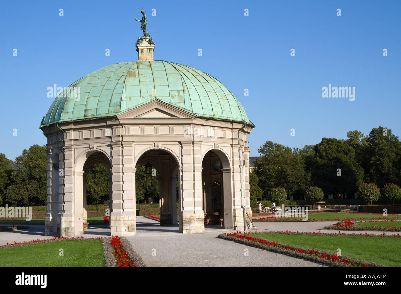 Il Tempio di Diana in Hofgarten a Monaco di Baviera Foto Stock