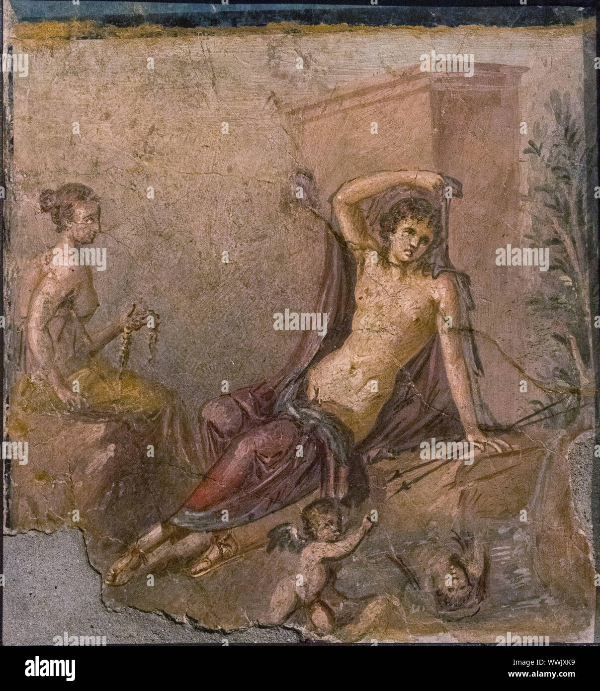 Narciso, Echo e l'Eros, 1° H. 1cen. Annuncio. Presenti nella collezione del Museo Archeologico Nazionale di Napoli. Foto Stock