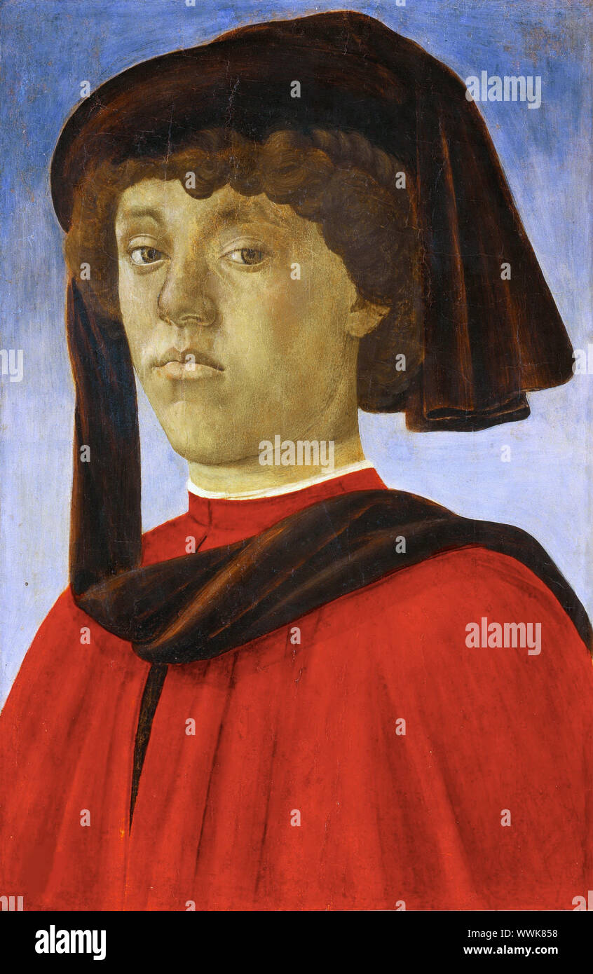 Ritratto di un giovane uomo, ca 1470. Presenti nella collezione di Palazzo Pitti a Firenze. Foto Stock