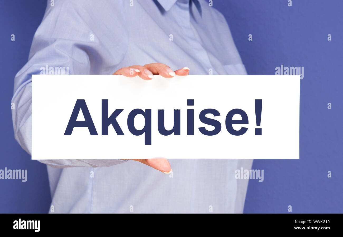 Akquise! Foto Stock