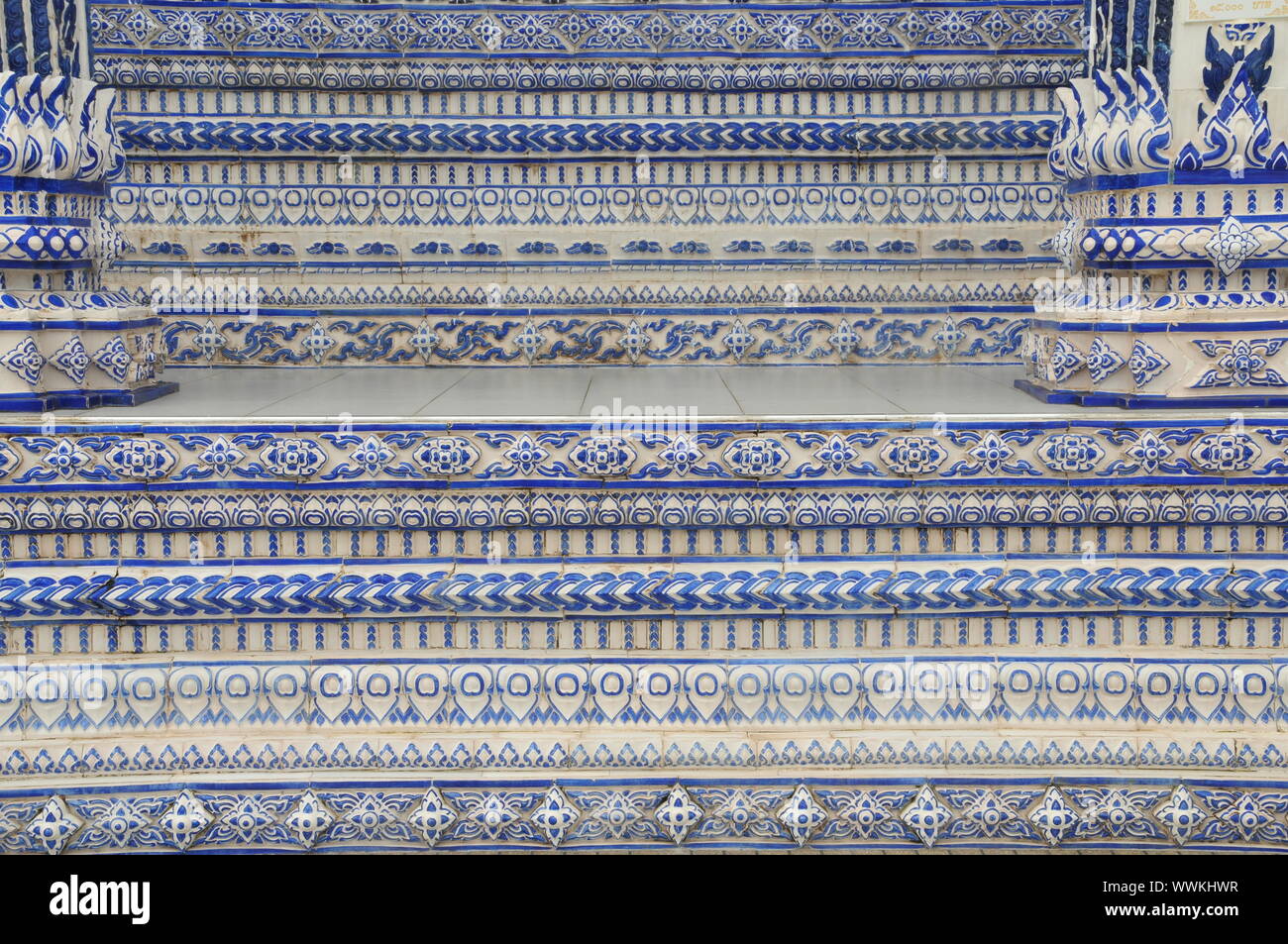 CHANTABURI, Tailandia - 4 agosto 2019 : Chiesa blu,Pak Nam Khaem Nu Temple,Chathaburi,Thailandia Foto Stock