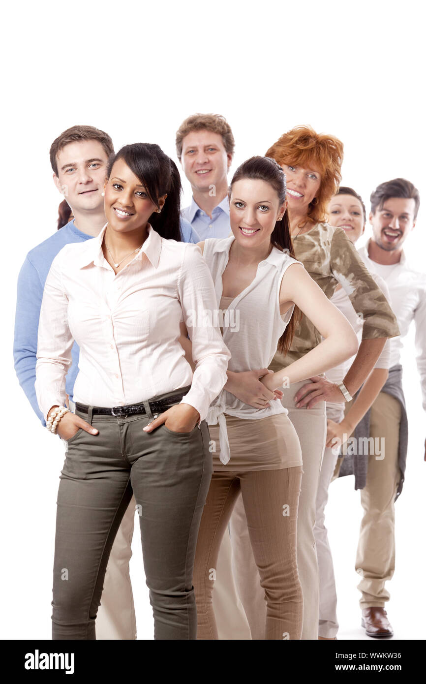 Gruppo giovane team con gente di diversa età business in abbigliamento casual Foto Stock