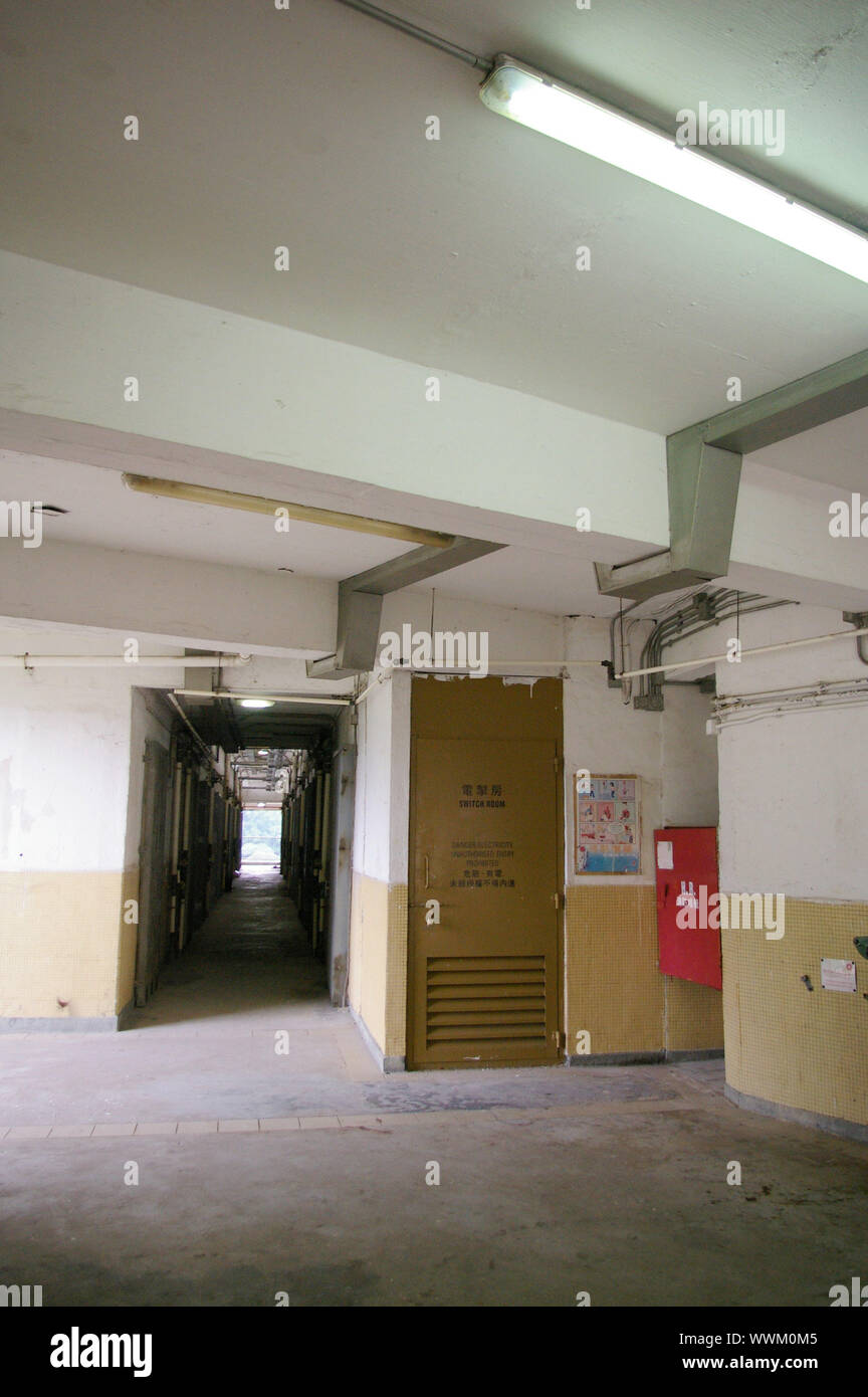 Interno di un alloggiamento pubblico estate in Hong Kong Foto Stock