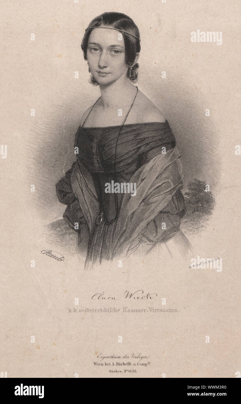 Ritratto di Clara Wieck-Schumann (1819-1896), 1838. Collezione privata. Foto Stock