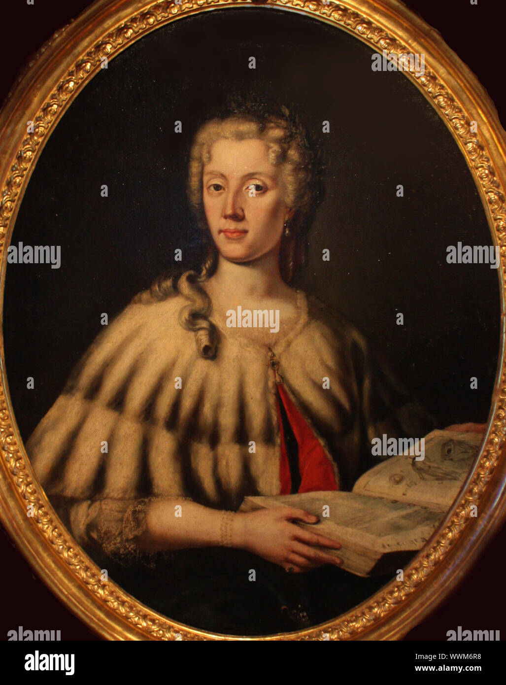Ritratto di Laura Bassi (1711-1778) , metà del XVIII sec.. Trovato nella raccolta delle Universit&#xe0; di Bologna . Foto Stock