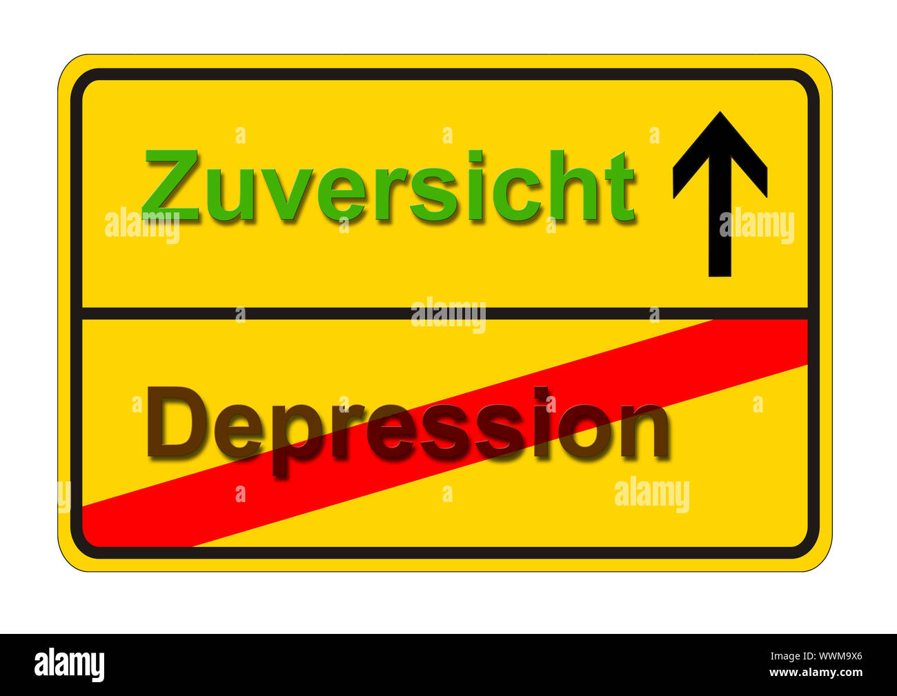 Dalla depressione per la fiducia Foto Stock