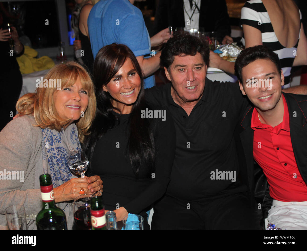 Lena Valaitis,Jack White mit Freundin Rafaella,Pascal Silva beim "Sommerfest" am vedere 31.5.14 Erfurt Foto Stock