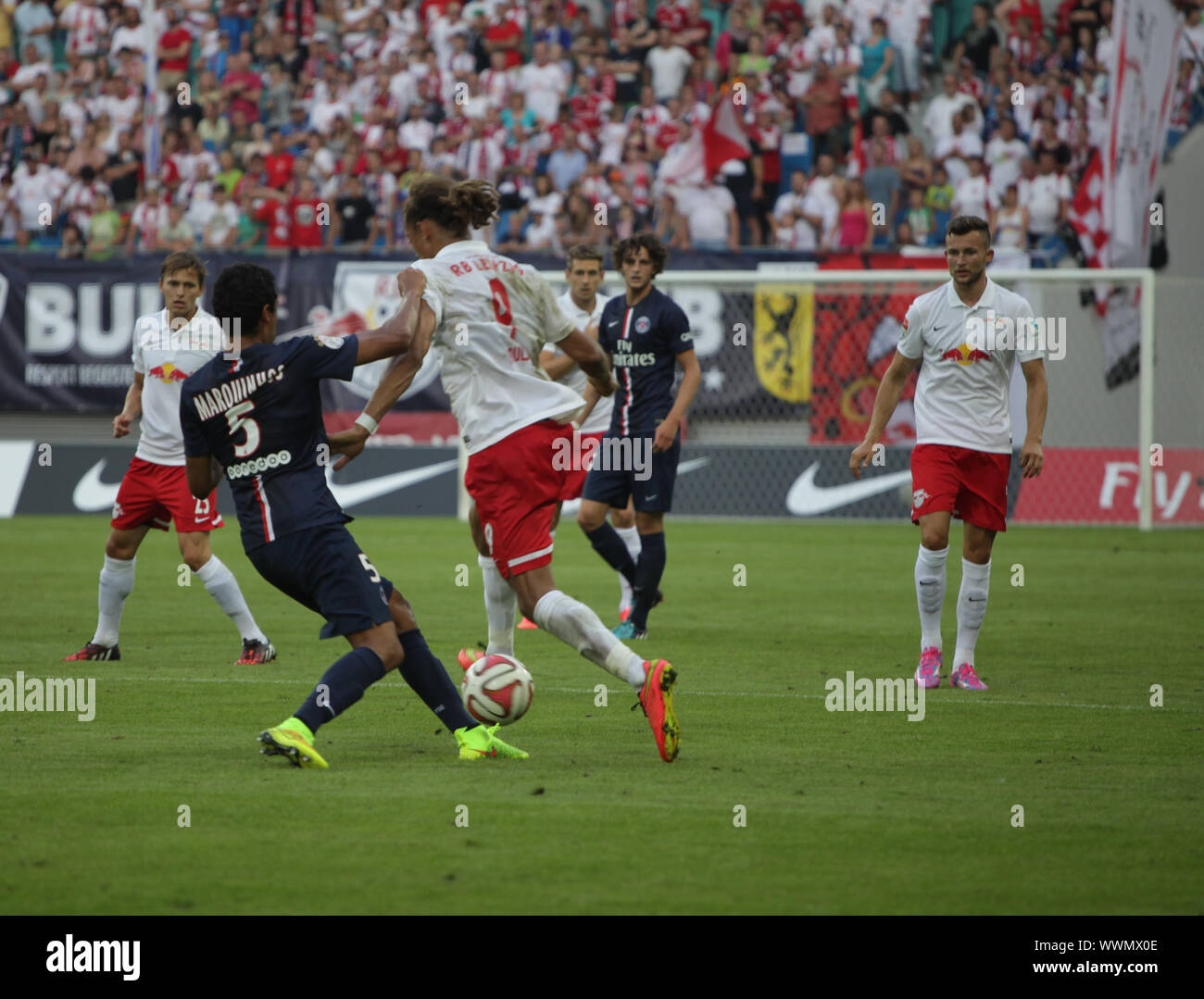 Testspiel RB Leipzig gegen Paris Saint-Germain FC am 18.7.14 Foto Stock