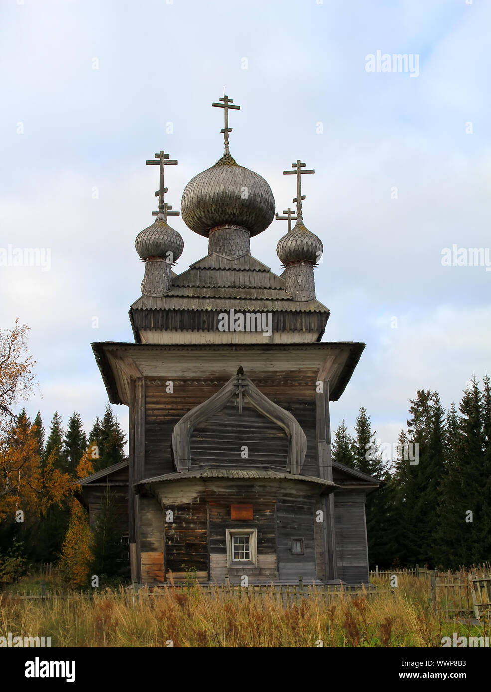 Russo antica chiesa in legno Foto Stock