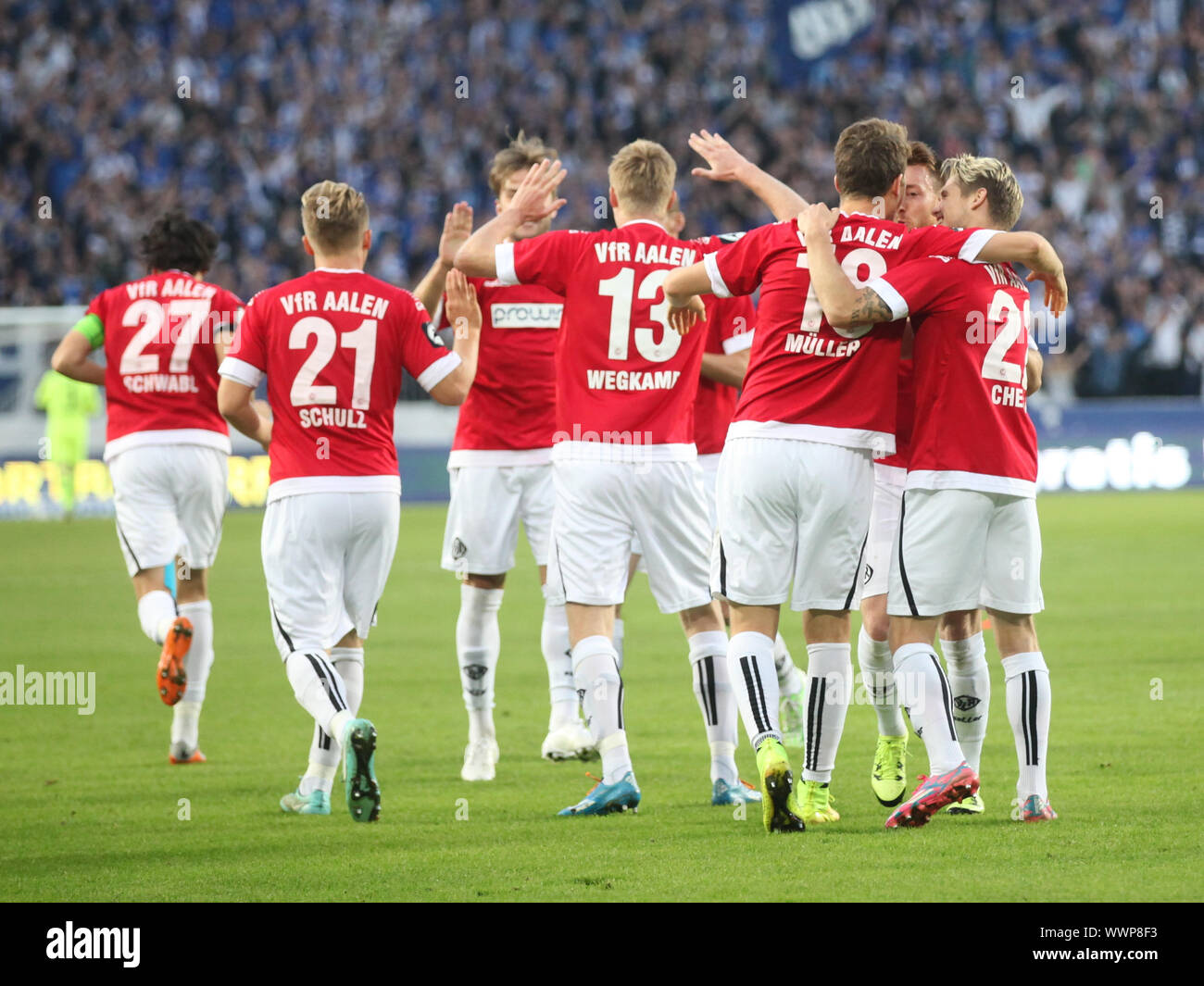 3. Liga Saison 2015/2016 Punktspiel 1. FC Magdeburg - VfR Aalen, 9.Spieltag Foto Stock