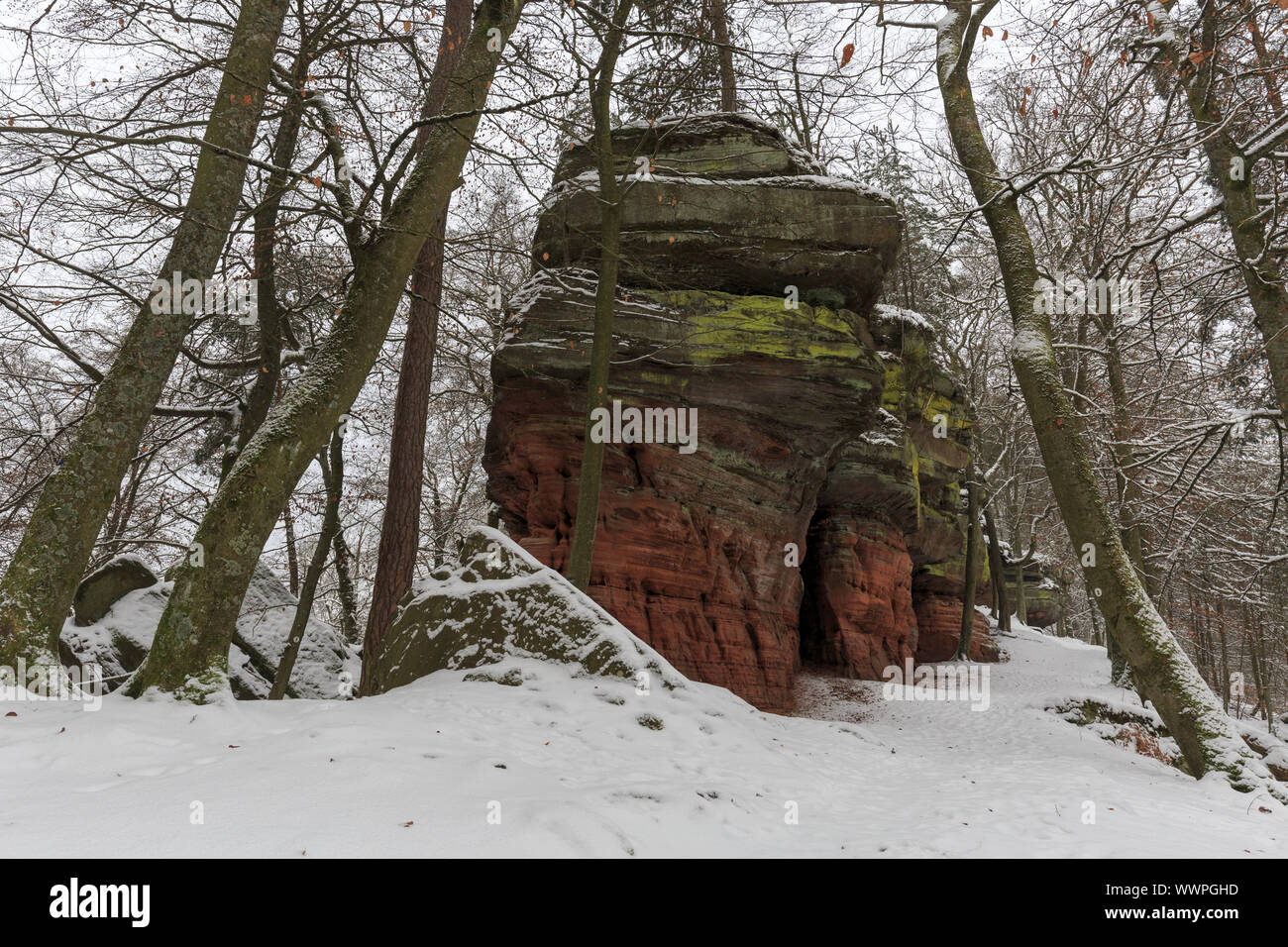 Il vecchio castello di roccia, monumento naturale Foto Stock