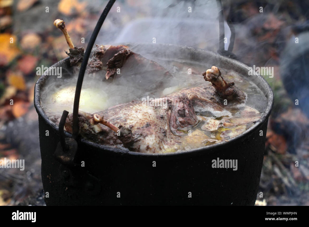 Brodo di caccia Foto Stock