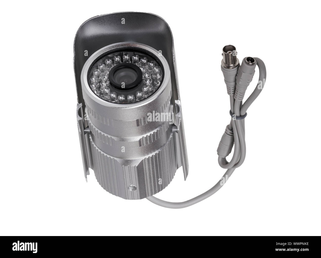 La sicurezza esterna della telecamera di videosorveglianza con visione notturna della retroilluminazione a LED Foto Stock