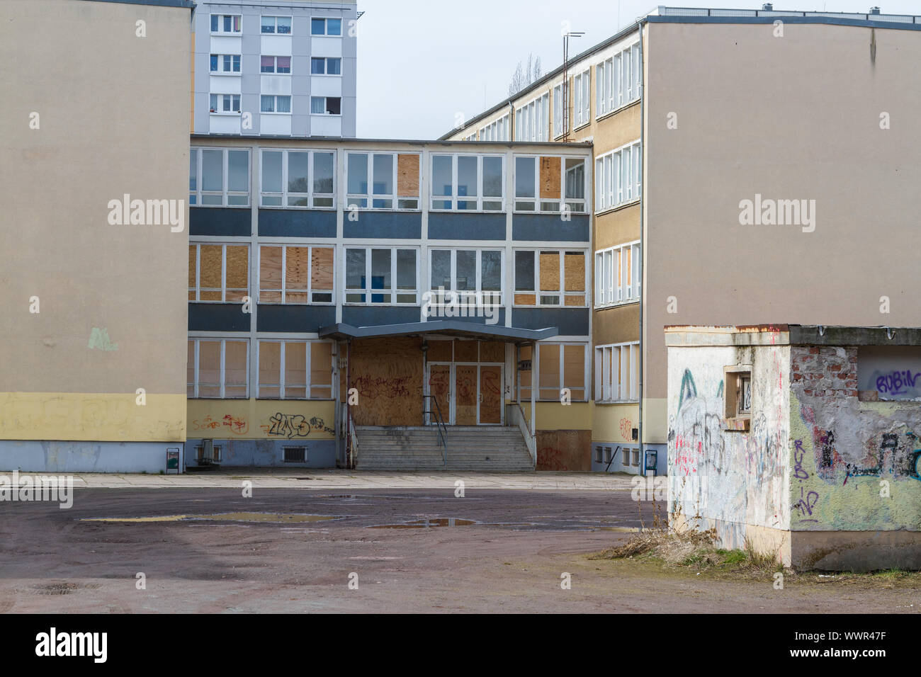 Edificio prefabbricato capitale dello stato Magdeburg Foto Stock