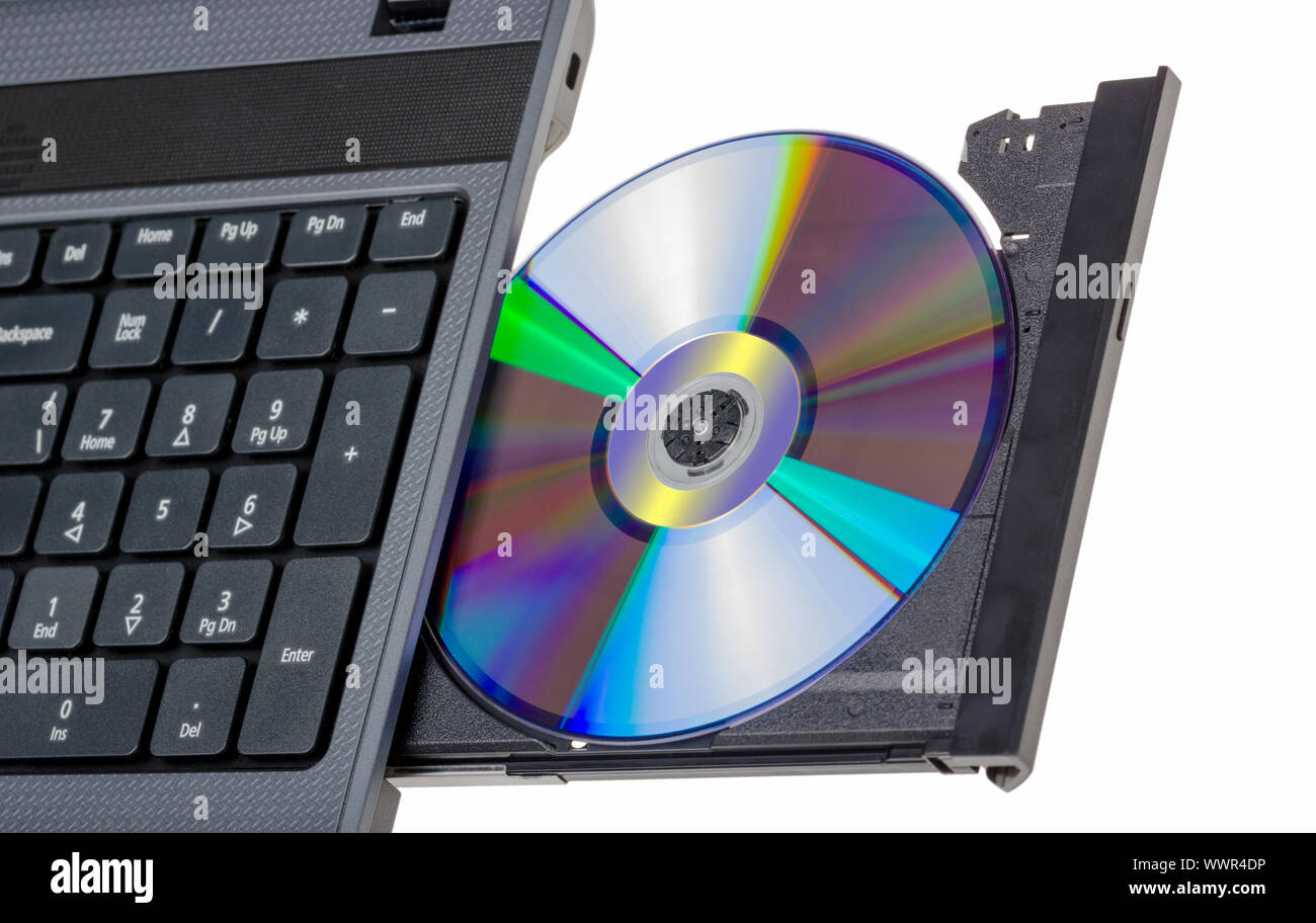Raccolta elettronica - Notebook con aprire il vassoio del DVD Foto Stock