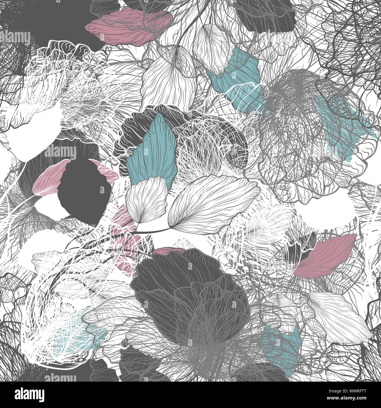 Seamless Abstract motivo floreale Foto Stock