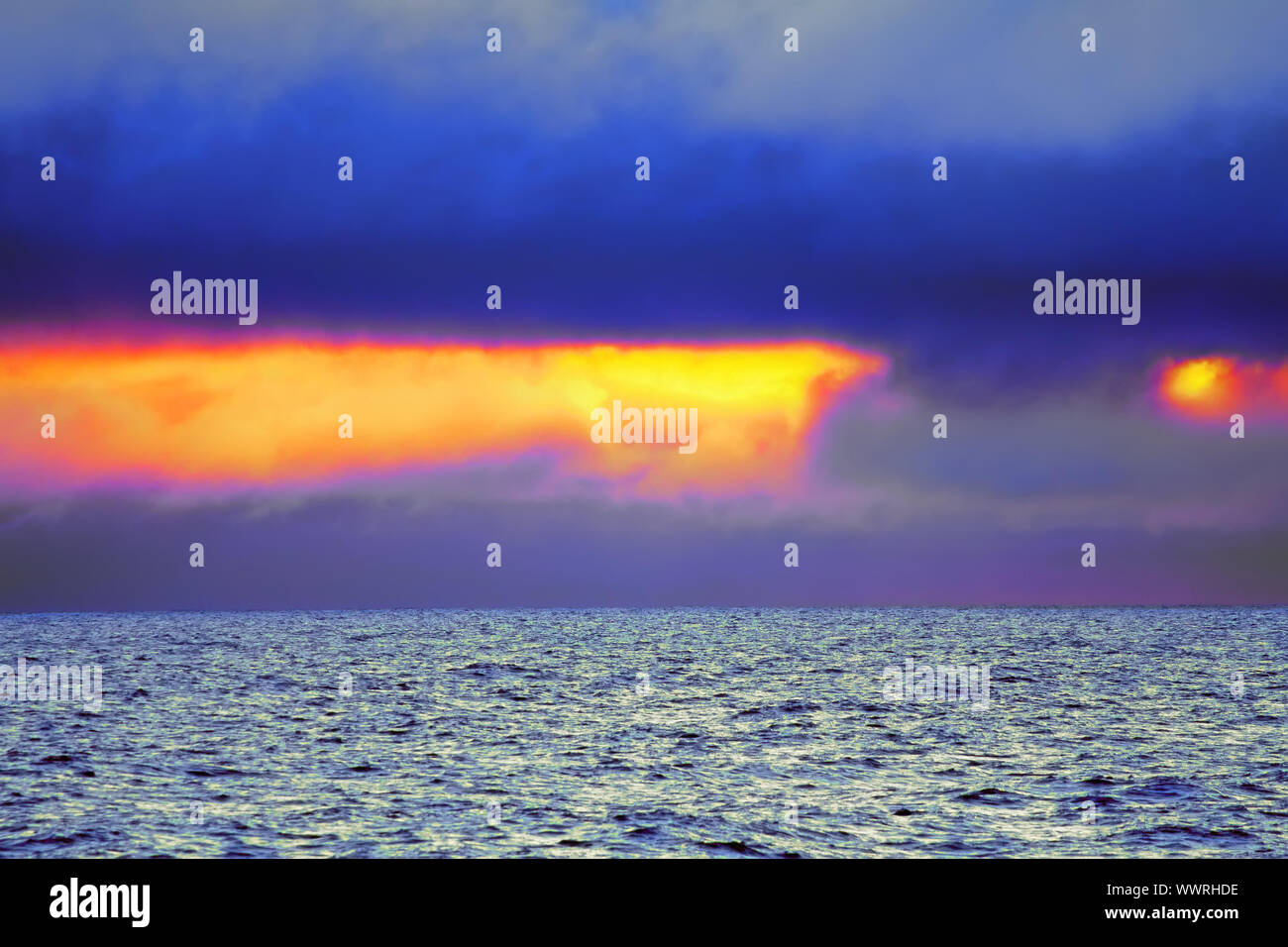Contrastanti e mutevole del mare del Nord Foto Stock