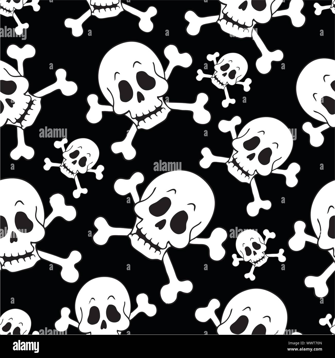 Seamless tema pirata di base 1 Illustrazione Vettoriale