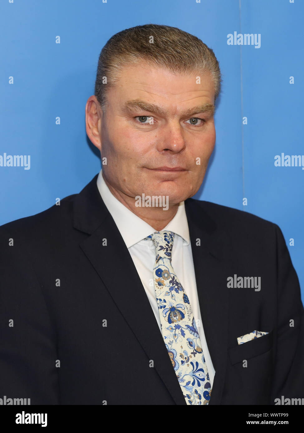 Sassonia-anhalt Ministro degli interni di Holger Stahlknecht,CDU,Centro di competenza tornare Magdeburg Foto Stock