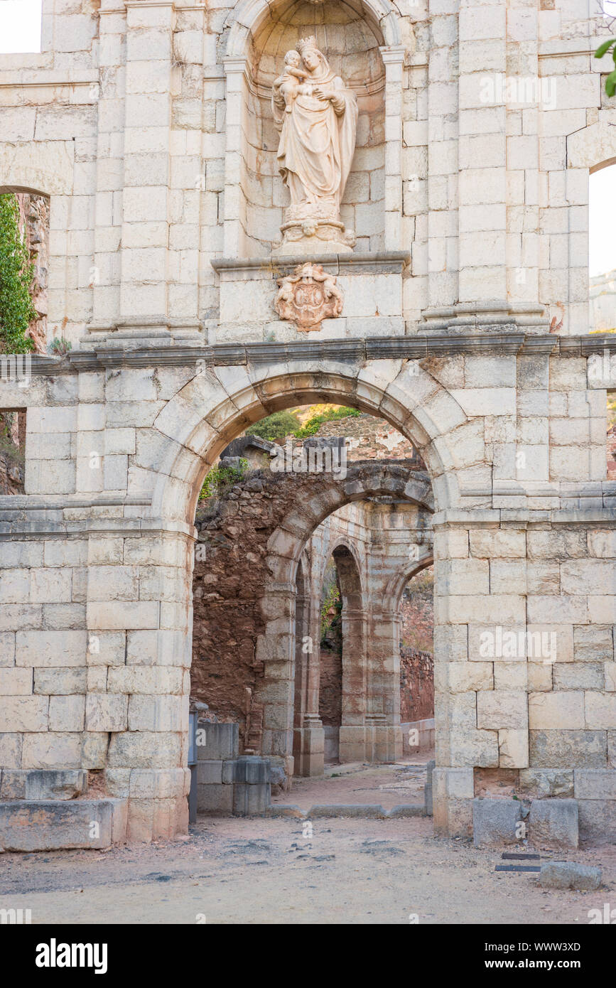 Il primo monastero dell'Ordine dei certosini nella penisola iberica, Cartoixa d'Escaladei Foto Stock